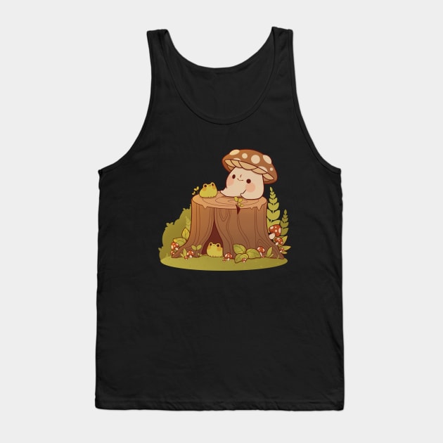 Mushroom and frogs meeting Tank Top by Rihnlin